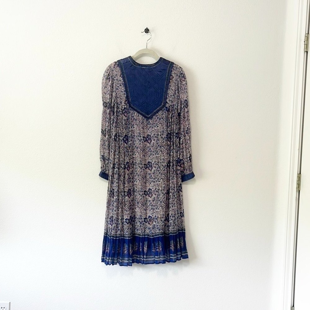 Vintage California Dream Made In India Midi Cottage core  Peasant Dress